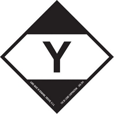 IATA Limited Quantity "Y" Vinyl Labels - 2" x 2"