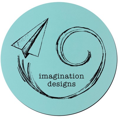 3¾" Teal Round Silicone Coaster