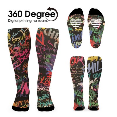 Seamless Full Color 360 Degree Printing Socks
