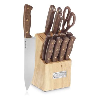 Cuisinart® Walnut Triple Rivet 14-Piece Cutlery Block Set