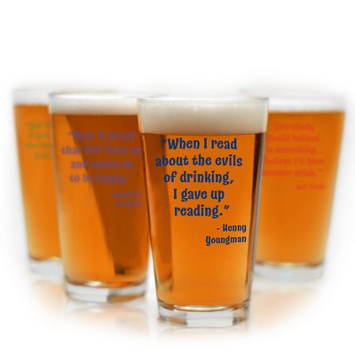 Pint Glasses with Print