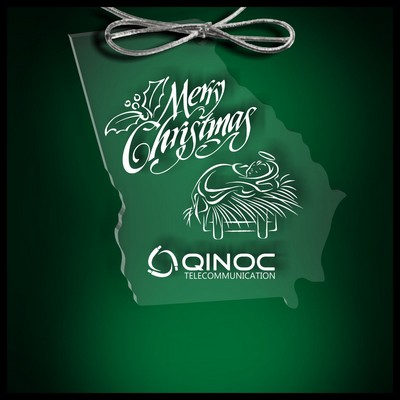 Georgia Budget Ornament in Clear Acrylic