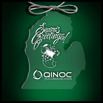 Lower Michigan Budget Ornament in Clear Acrylic