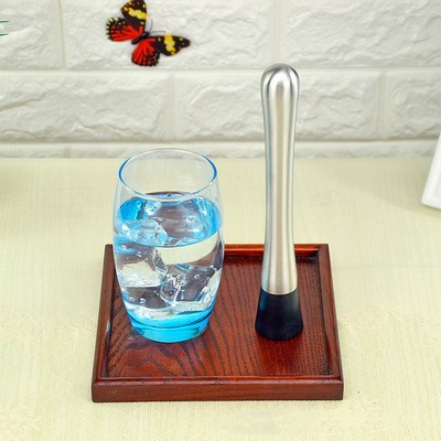 Reusable Stainless Steel Stirrer Ice Muddler Bar Use Swizzle Stick