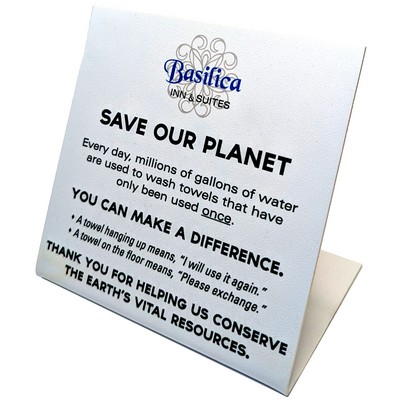 Folded Full Color or Engraved Plastic Sign (50-75 Sq. Inch)