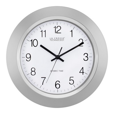 La Crosse® Technology 14" Atomic Analog Clock (Silver Trim)