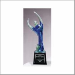 11½" Best Sales Person Art Glass Award