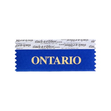 Ontario Stk A Rbn Blue Ribbon Gold Imprint
