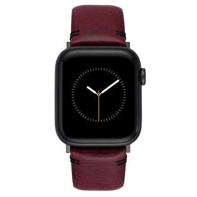 Vince Camuto® Burgundy Genuine Leather Apple Watch® Band