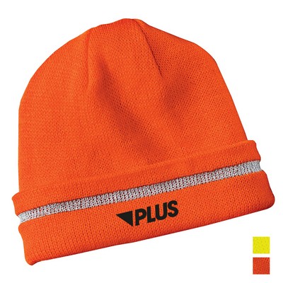 CornerStone® Enhanced Visibility Beanie with Reflective Stripe