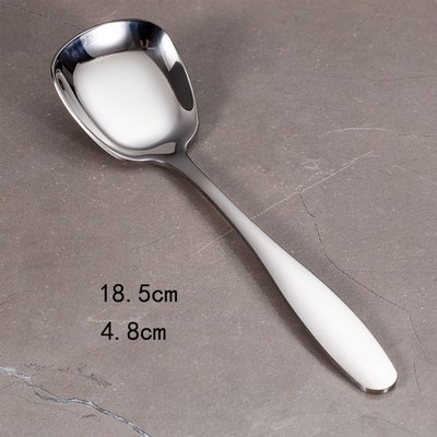 7.28" #L Silver Stainless Steel Ice Cream Spoon Yogurt Spoon 304 Coffee Pudding Spoon