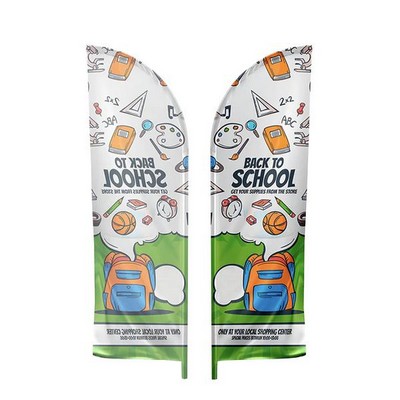 IMPORT 12' Single-Sided Feather Flag with Ground Spike