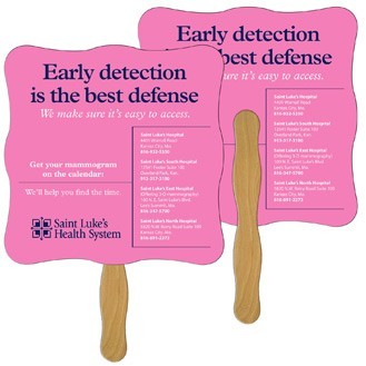 Wavy Hand Fan Full Color (2 Sides)