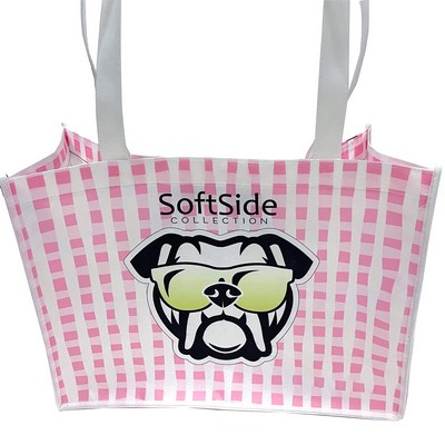 80G PET Tote Bag : 16" W x 12" H x 6" D