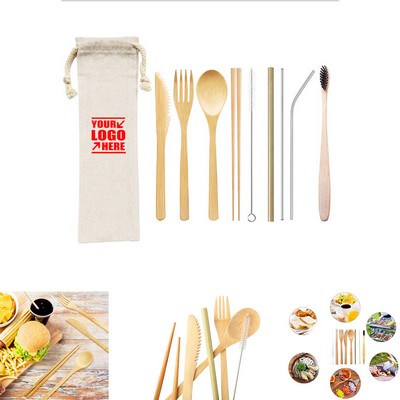 Bamboo Utensil Kits w/Case