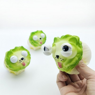 PU Foam Cute Pet Anti Stress Cabbage Dog Popping Eyes Stress Reliever Stress Ball