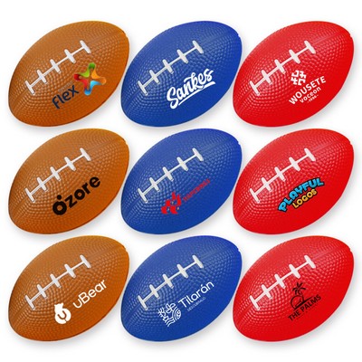 Decompression Vent Foam PU Stress Toy Rugby American Football With Custom Logo