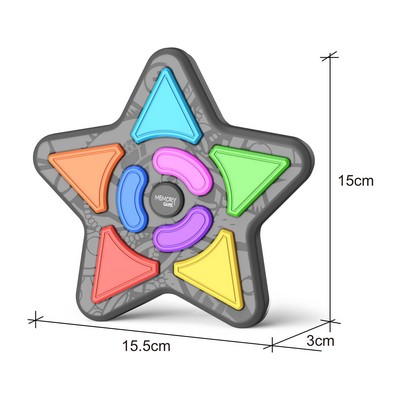Five Pointed Star With Eight Keys 4" 1 Memory Game