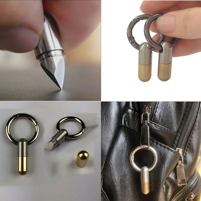 Portable Capsule Cutter Keychain Ring