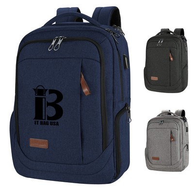 17.3" Laptop Backpack With Usb Charging Port