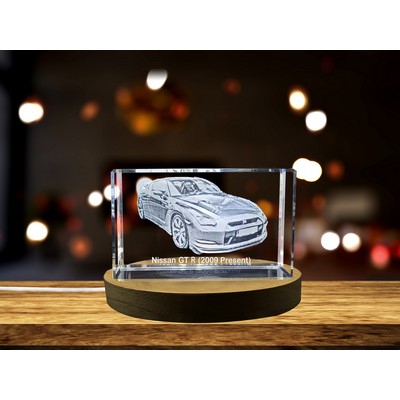 Nissan GT-R 2009-Current 3D Engraved Crystal Trophy Award - Automotive Collectible