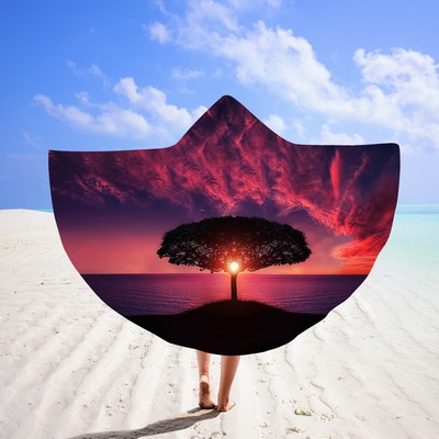 59 x 51" Custom Beach Poncho Towel Swimming Towel#5