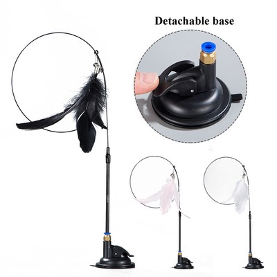 Strong Suction Cup Cat Wand Toy With Bell
