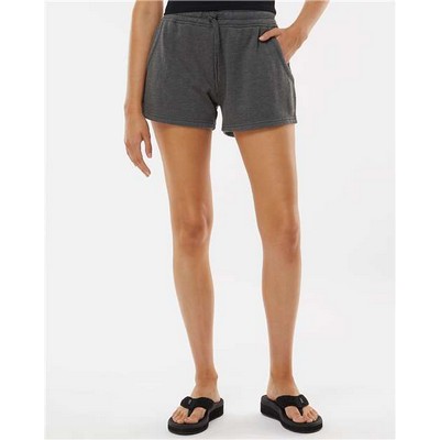 Independent Trading Co.® Women's Lightweight California Wave Wash Fleece Shorts