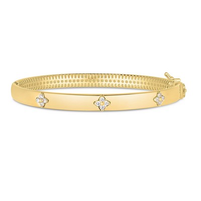 Jilco Inc. Diamond & Yellow Gold Bangle Bracelet
