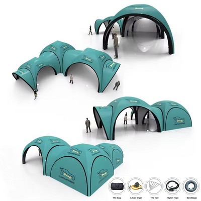 Triple 13ftx13' Custom Inflatable Air Dome tent Combo