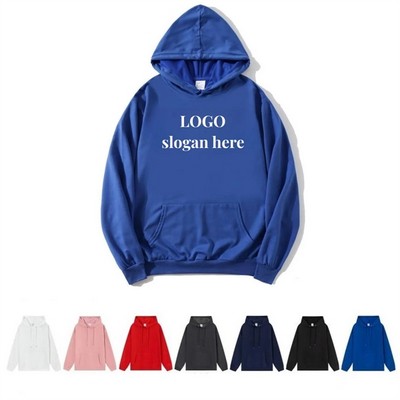 Cotton Unisex Pullover Hooded Sweatshirt