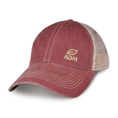 Merrimack Hat Co.® Austin Vintage Trucker - Cardinal-Tan