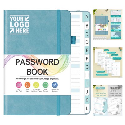 5.3 x 7.7" Password Book with Alphabetical Tabs