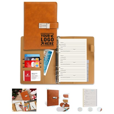 A5 6.7 x 9.25" 302-Page Password Book with Combination Lock