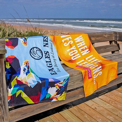 Sublimated Premium Beach Towel (30 X 60) 14Lbs/Dzn