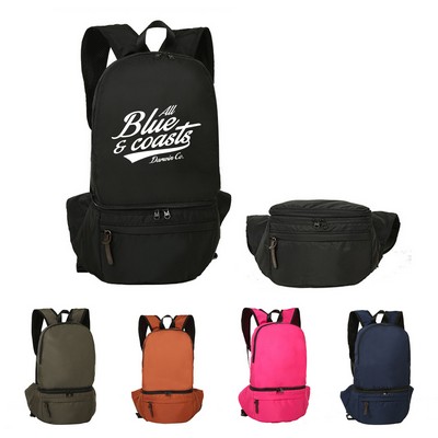 Waterproof Polyester Foldable Backpack