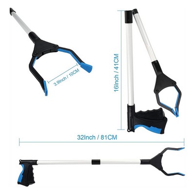 Folding Grabber with Magnetic Tip and Hook for Easy Reach