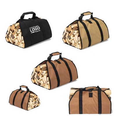 Tote Firewood Organizer Canvas Logging Bag