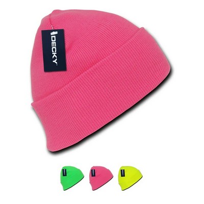 Decky Neon Long Acrylic Knit Cap