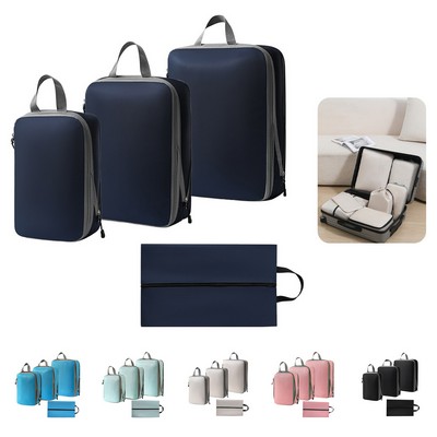 4 Piece Deluxe Compression Packing Cubes Travel
