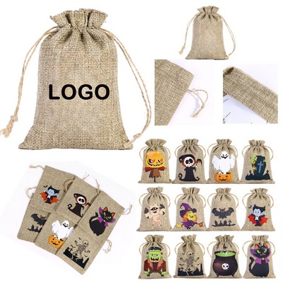 Linen Gift Bag with Drawstring