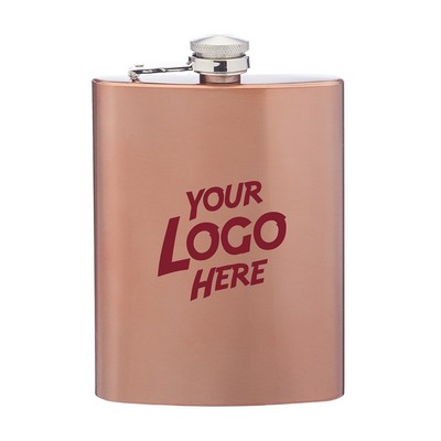 Copper Coated Gran Torino Hip Flasks 8 oz