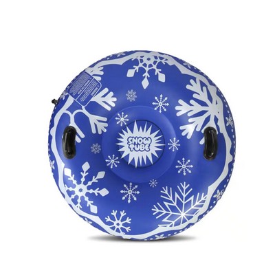 47" Inflatable Snow Tube - Heavy Duty Winter Sled for Kids And Adults