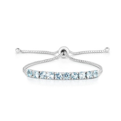 Jilco Inc Blue Topaz Bolo Bracelet