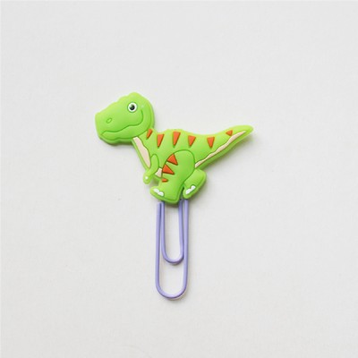 Custom Top Dinosaur PVC Paper Clip Coated Large Clip Paper Clasp