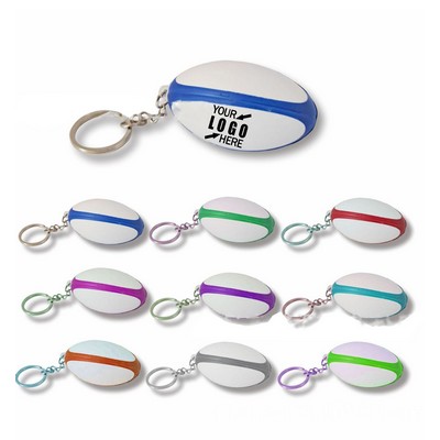 2.36" x 1.38" Rugby Ball Keyring