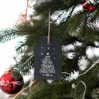Black Slate Holiday Ornament