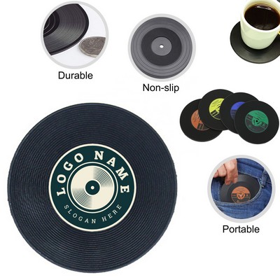 PVC Vintage Phonograph Record Coaster