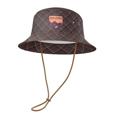Performance Poly Sublimation Brimmer Hat w/ Adjustable Cord