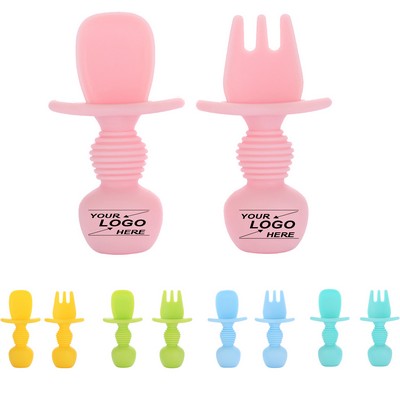 Baby Self-Feeding Utensils - Anti-Choke Design